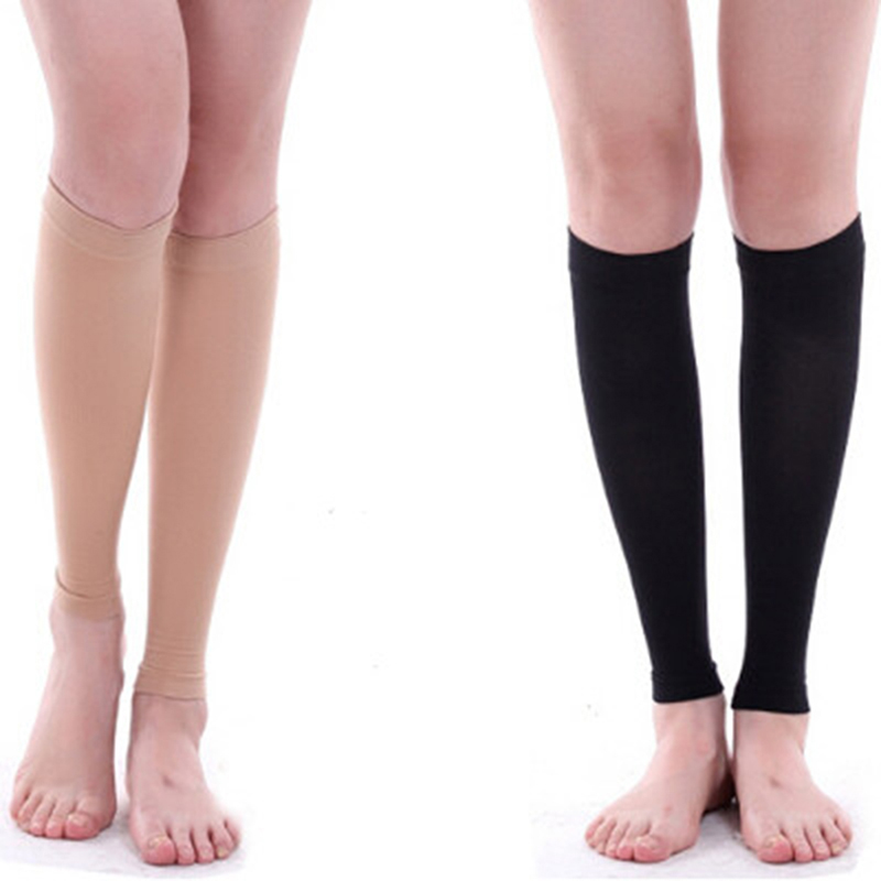 Compression Sleeve Calf - 2개/세트 탄력 있는 오픈 토 니하이