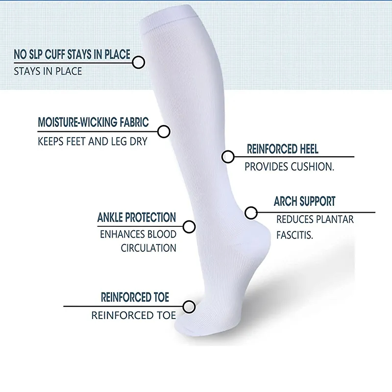 압축 양말 의료용 단색 정맥류 혈액 순환 무릎 길이 탄 - Compression Sock Medical 리뷰 및 가격