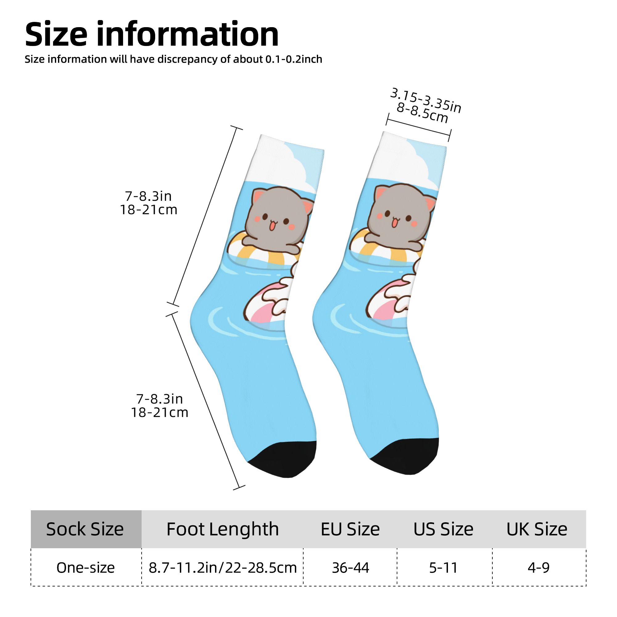 모찌 복숭아 고양이 커플 해변 남녀 공용 재미있는 3D - Dress Sock Men 리뷰 및 가격